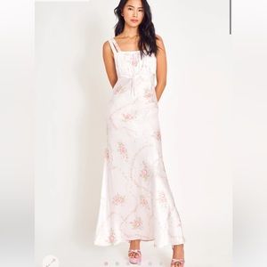 Love Shack Fancy Kyan Silk Maxi Dress Size 12